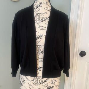 Grace Karin Black Open Front Cardigan | Size L | Like New